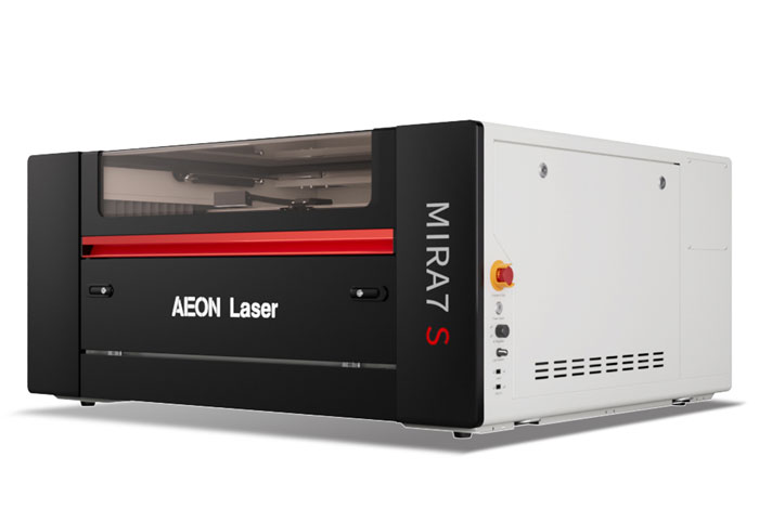Aeon Mira7 S Redline CO2 Desktop Laser Cutting Machine three-quarter view