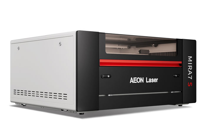 Aeon Mira7 S Redline CO2 Desktop Laser Cutting Machine three-quarter view