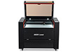 Aeon Nova10 S Redline  Professional CO2 Laser Cutter and Engraver front overhead view with lid open