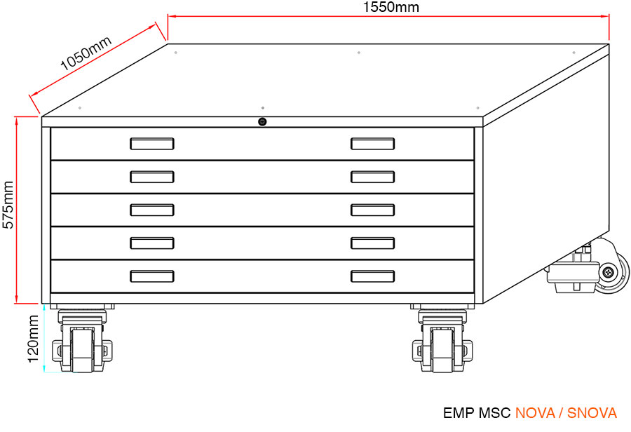 EMP Material Storage Cabinet for NOVA or SNOVA Diagram 
