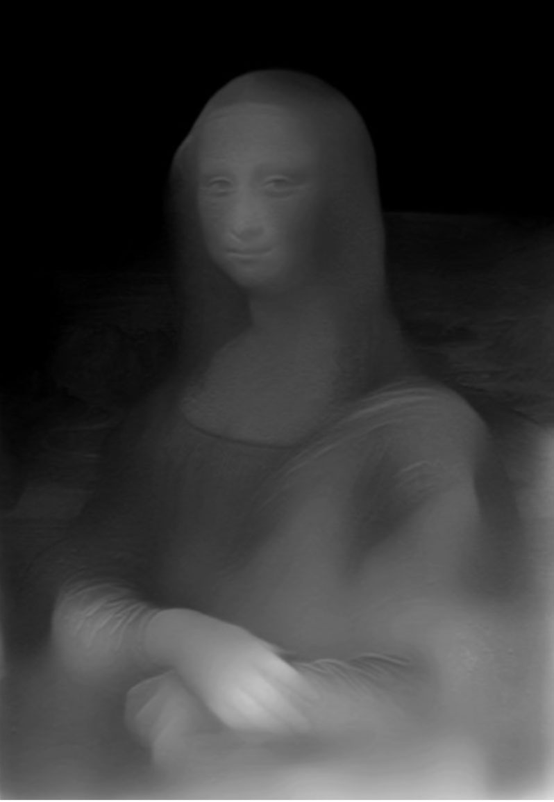 3D depth map image of mona lisa