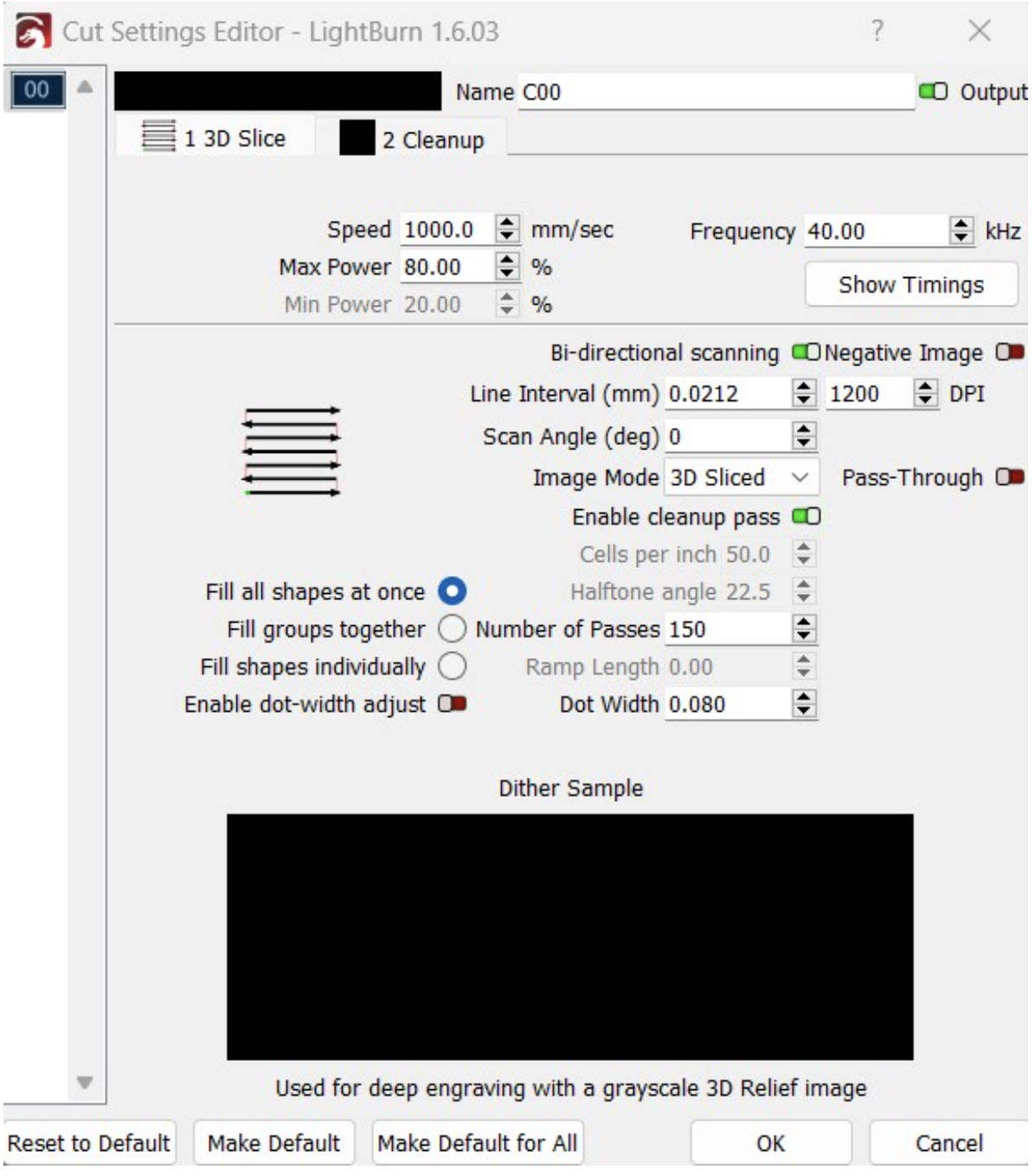 LightBurn cut settings editor