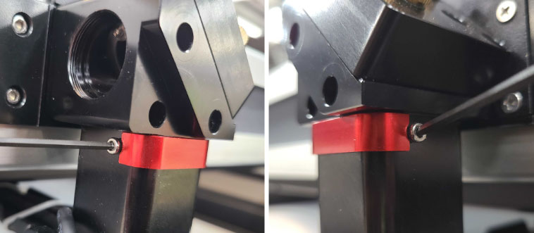 mounting bolts on lens housing