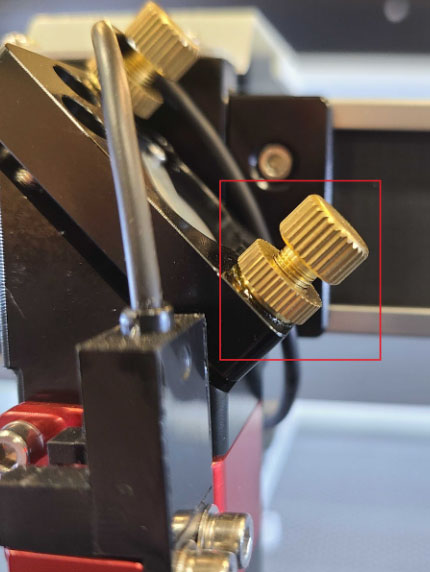 brass alignment knob and set screw
