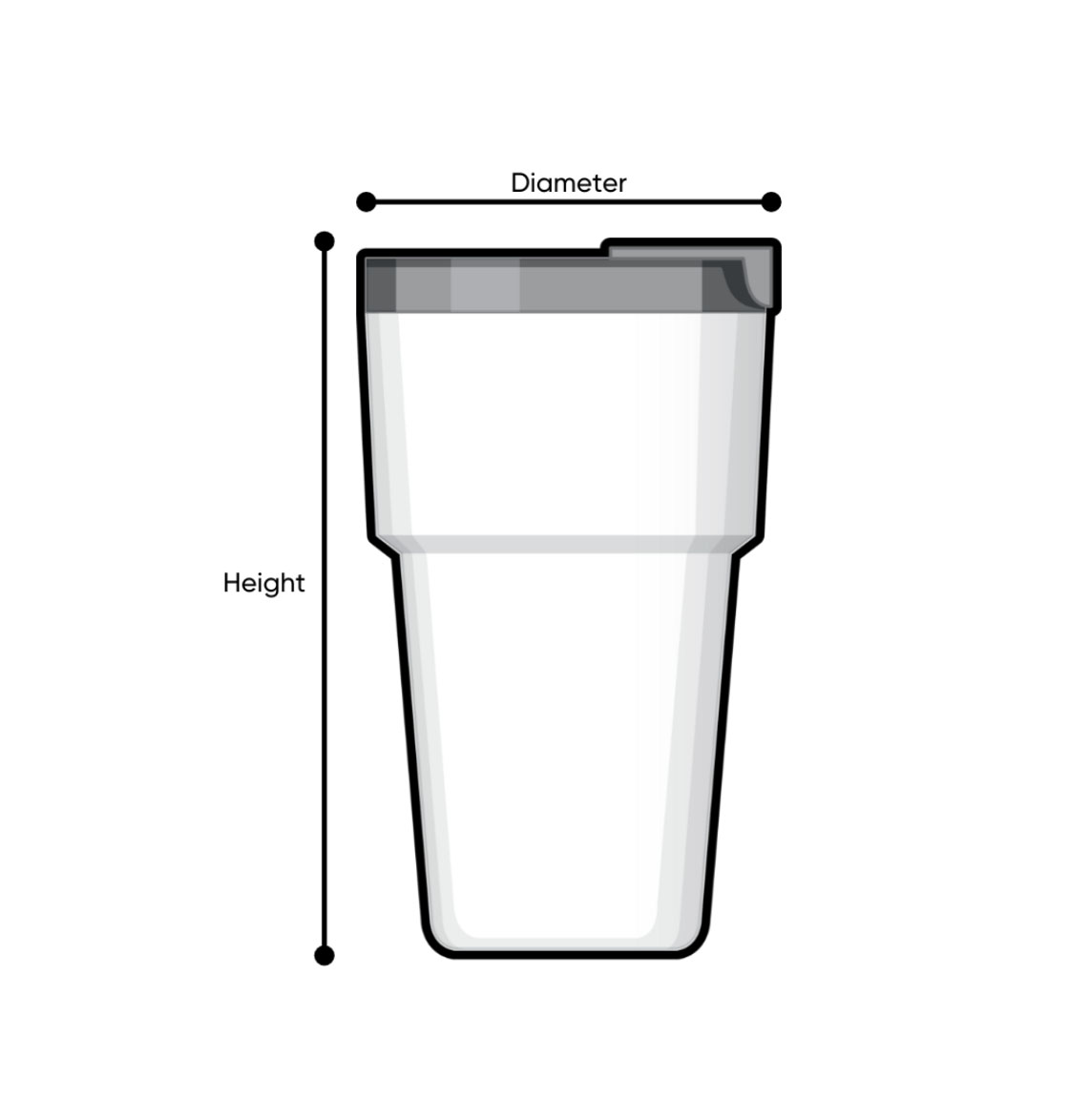 cup with measurements