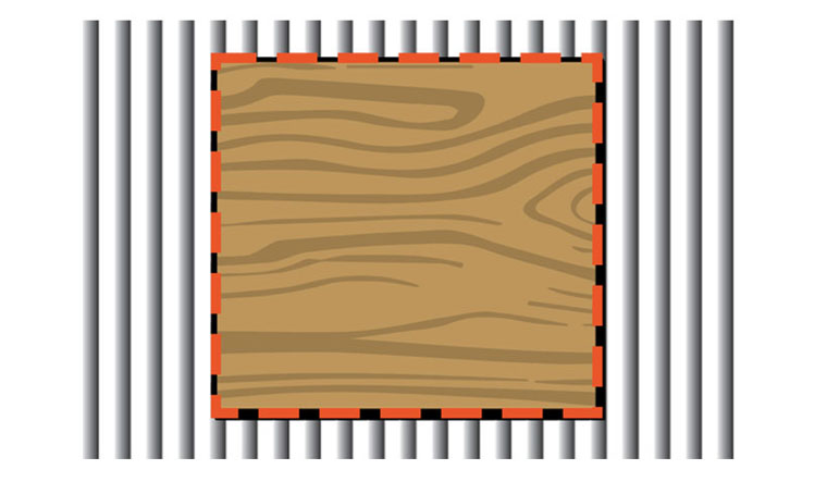 Wood on laser bed