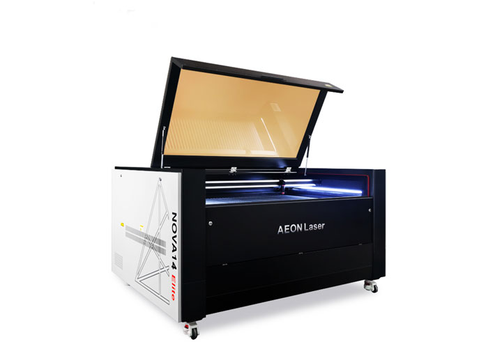 Aeon Nova 14 Laser Cutter & Engraving Machine, view from left side with open lid