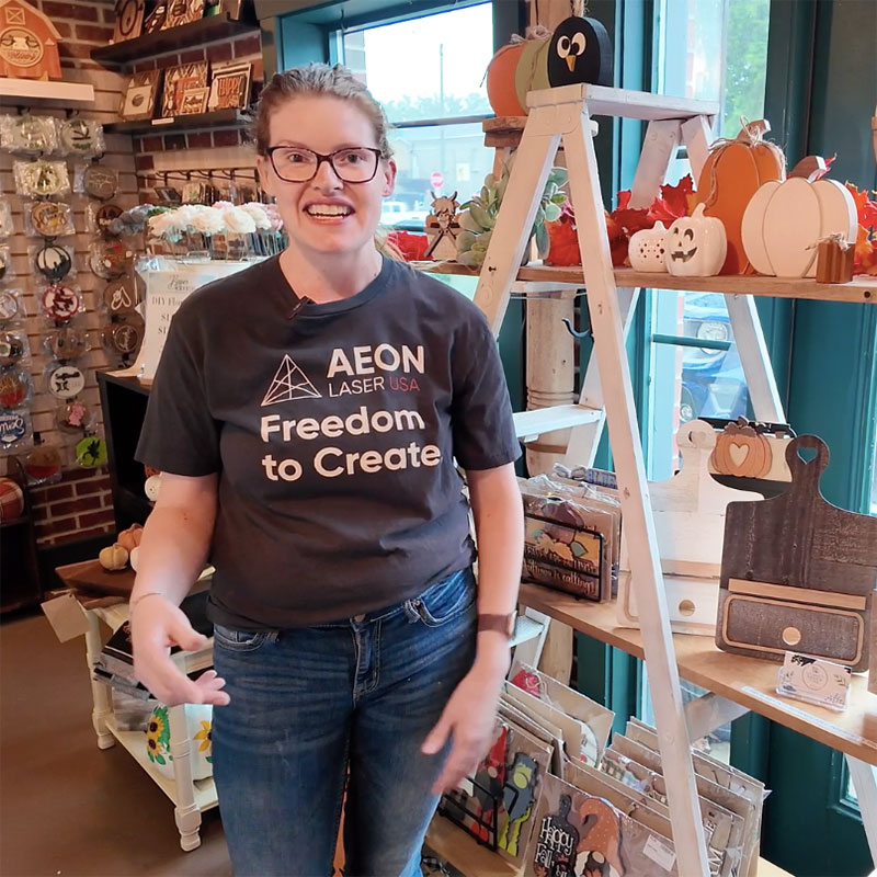 photo of Jessica Kennedy standing in her shop